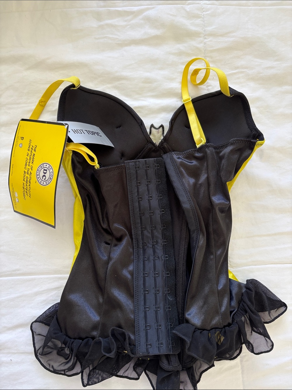 DC Comics Batman Batgirl Costume Bustier Corset with Removable Cape - Sz S NWT - Picture 3 of 8